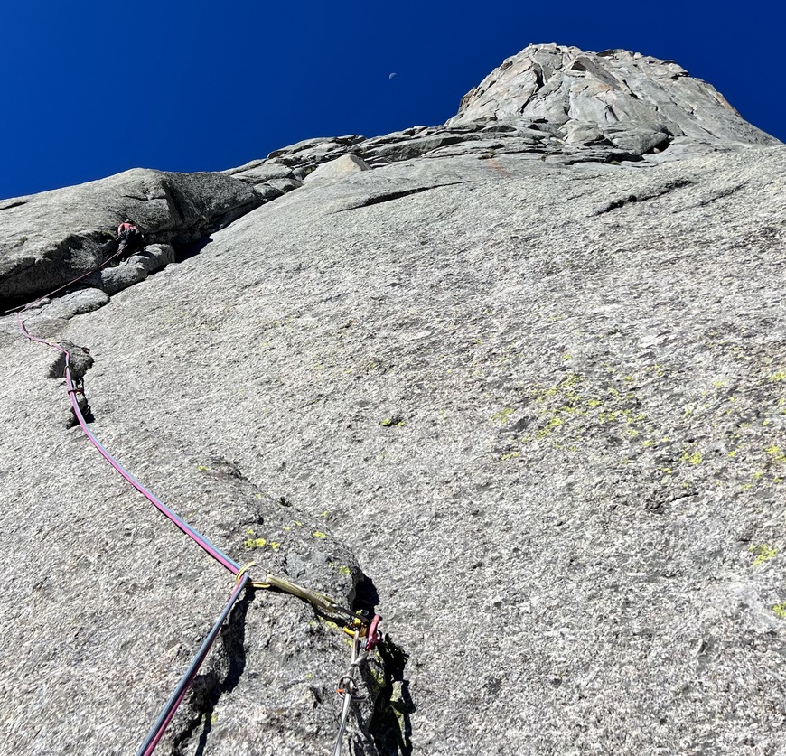 Halfway up Northeast face of Pingora